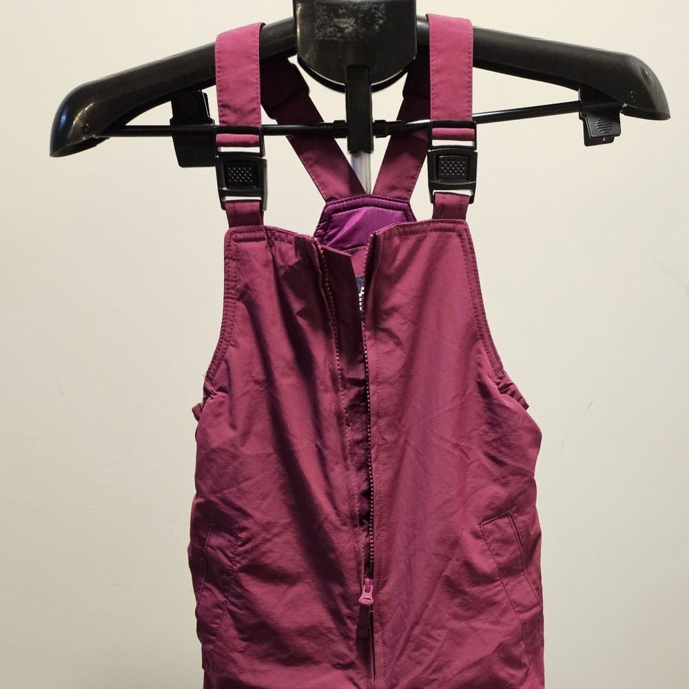 Lands’ End Girls Size 8 Insulated Snow Bibs – Plum